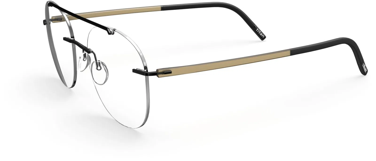 Silhouette The Wave Color Groove Demo Rimless 5567 Eyeglasses - view 38